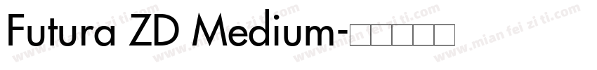 Futura ZD Medium字体转换